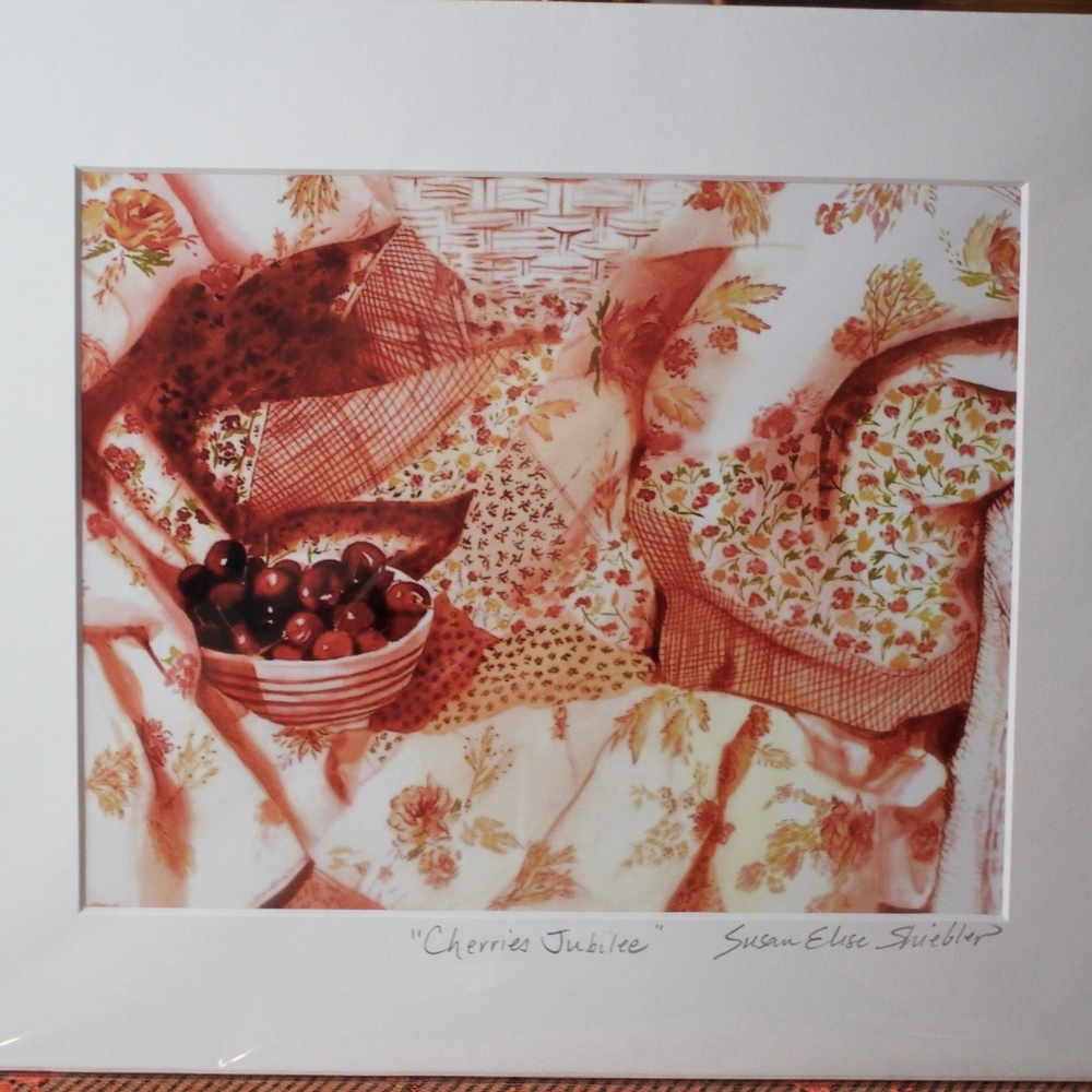 Watercolor Print - "Cherrries Jubilee"